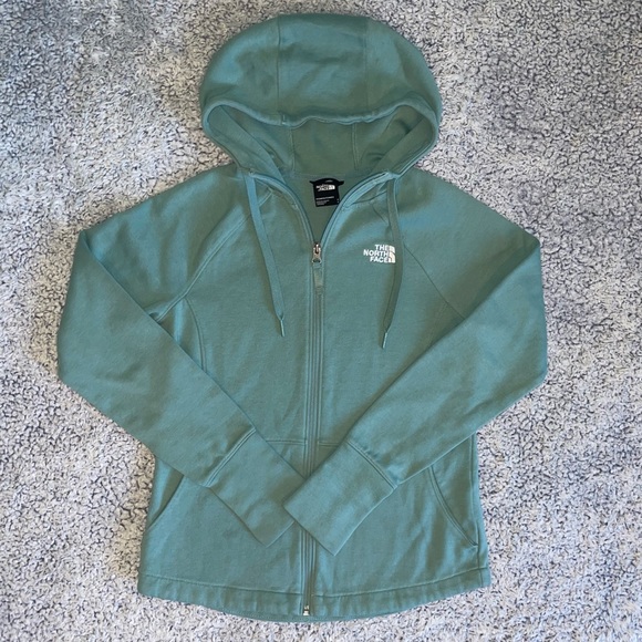 WOMENS THE NORTH FACE ZIP UP HOODIE GOBLIN BLUE - Picture 1 of 6
